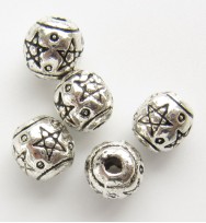Tibetan Silver Spacer with Stars